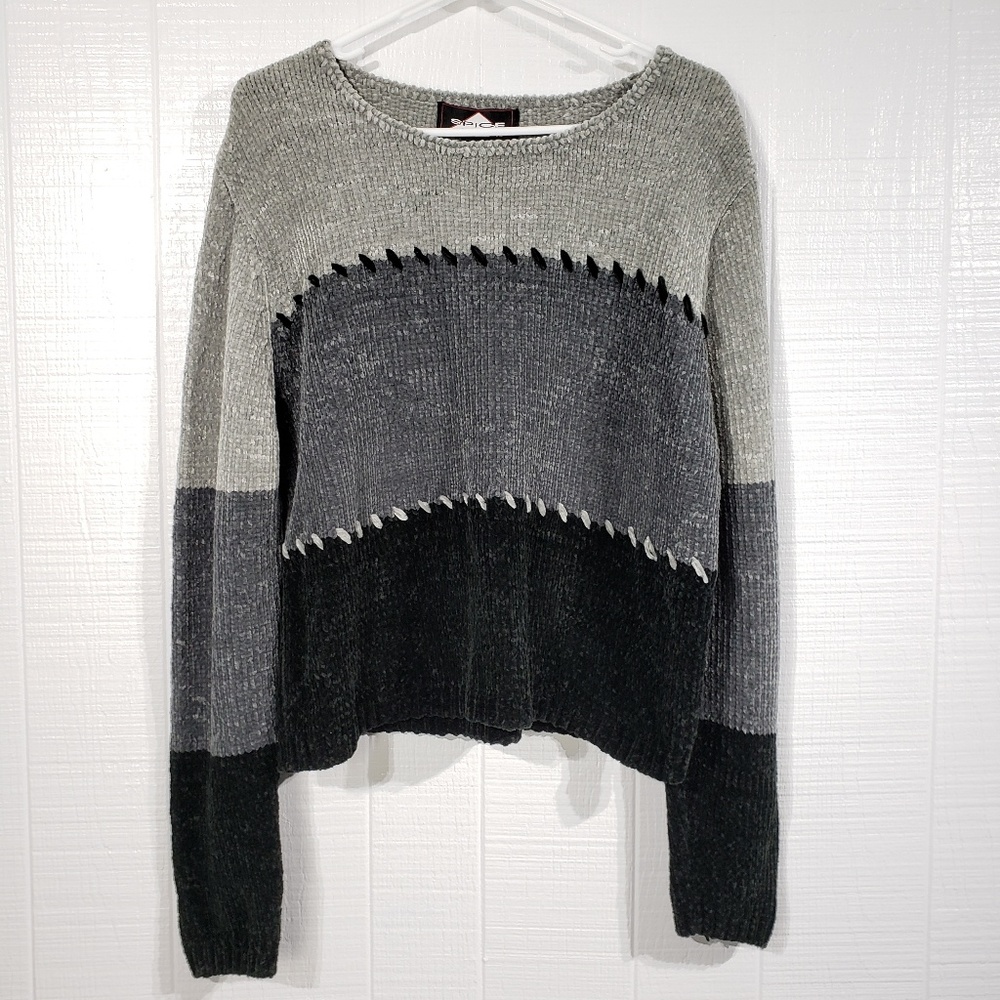 Acrylic Color Block Sweater F11